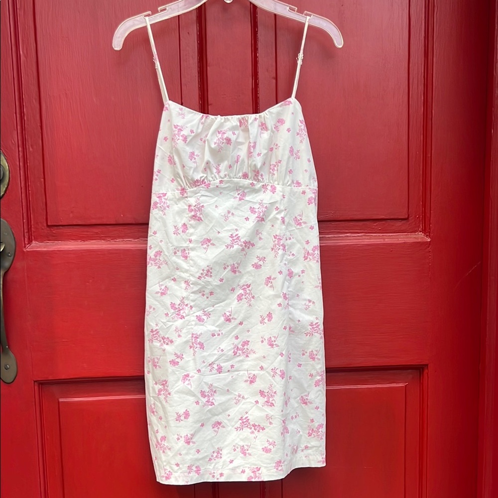 Cotton Candy Floral Spaghetti Strap Mini Dress